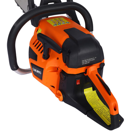 58Cc Gasoline Chainsaw 20" For Tree And Wood Cutting Epa Compliant - Orange