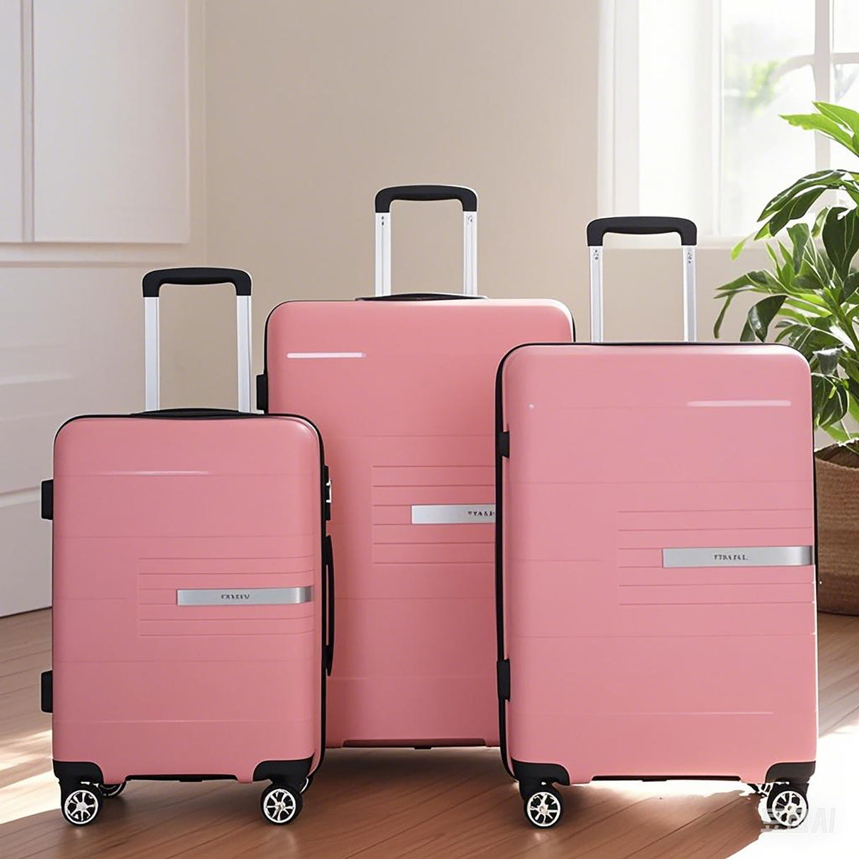 Hardshell Suitcase Double Spinner Wheels Luggage Sets, Lightweight With Tsa Lock, 3 Piece Set