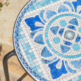 Skye - End Table - White / Blue