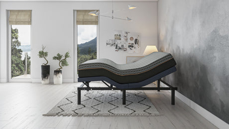 Bt2500 - Queen Adjustable Bed Base With Full-Range Positions Adjustment - Blue / Gray