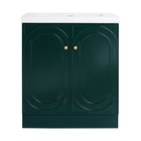 Contemporary Freestanding Bathroom Vanity With Resin Sink & Soft-Close Cabinet Doors