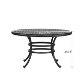 Round 4 Person 51.97" Long Dining Set With Cushions
