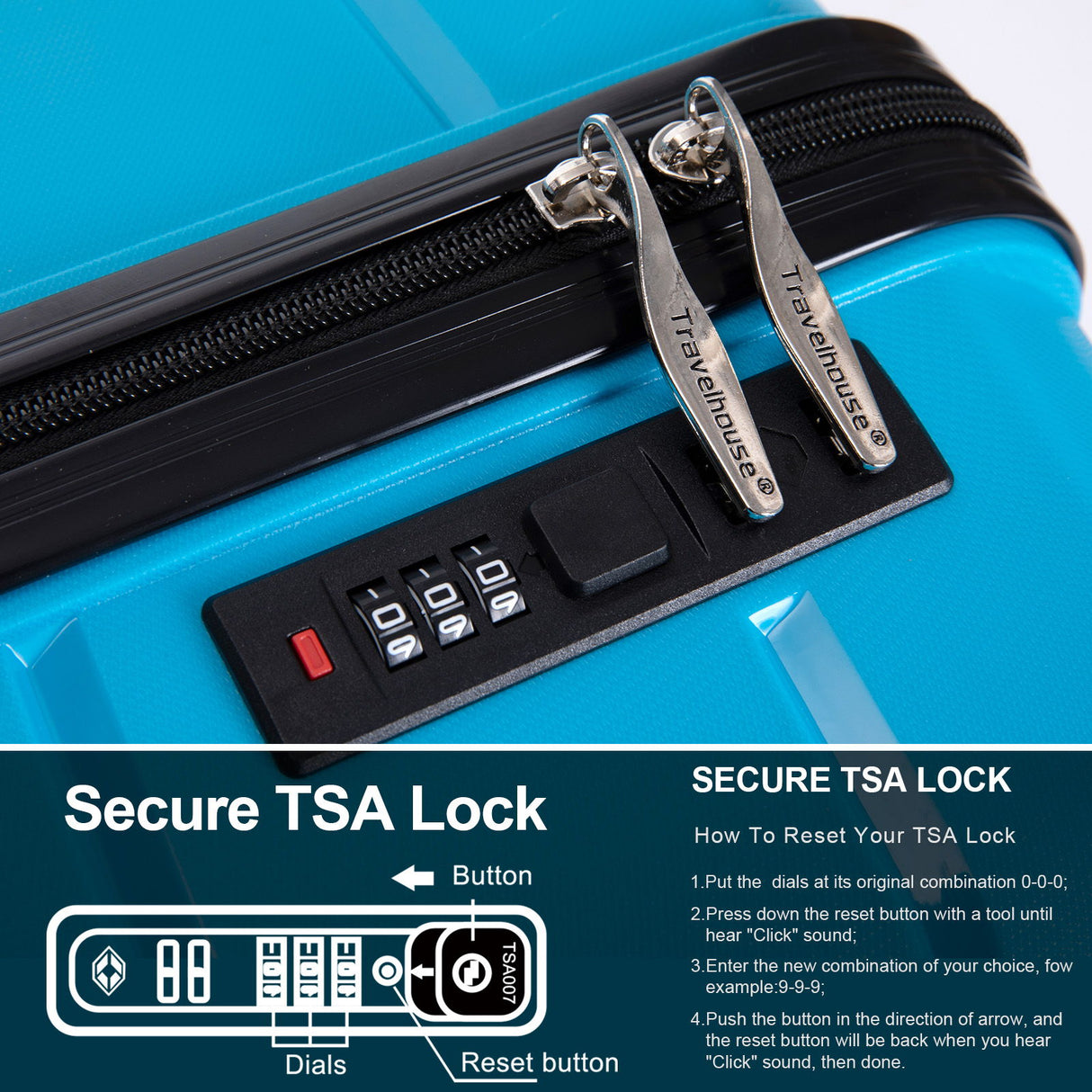 Hardshell Suitcase Spinner Wheels Lightweight Durable Suitcase With Tsa Lock, 3 Piece Set