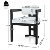 Stylish Indoor Upholstered Wood Dining Chair (Set of 2)