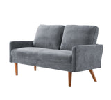 Loveseat Sofa, European Style With Sleek Design, Modern & Vintage Flair, Upholstered 2 Seater Couch