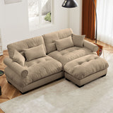 Super Comfort Oversized Modular Sectional Sofa With Movable Ottoman