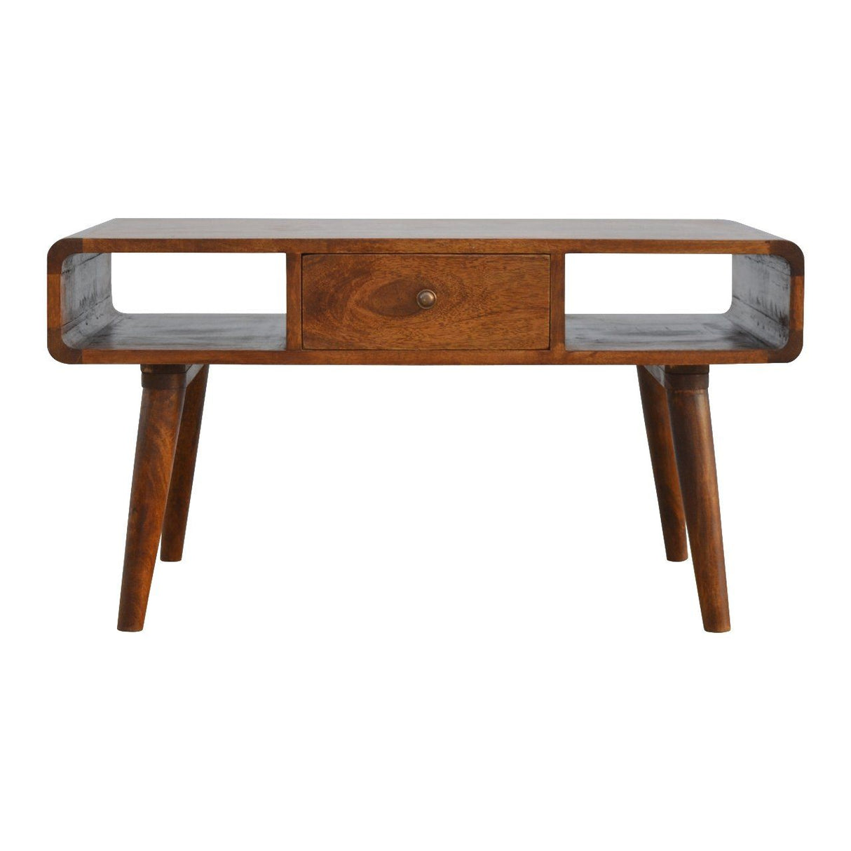 Solid Wood Curved Coffee Table
