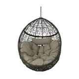 Kylie - Boho Style Hanging Basket Chair Rattan With Water Resistant Cushions