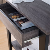 Modern Two Toned Console With Two Shelves