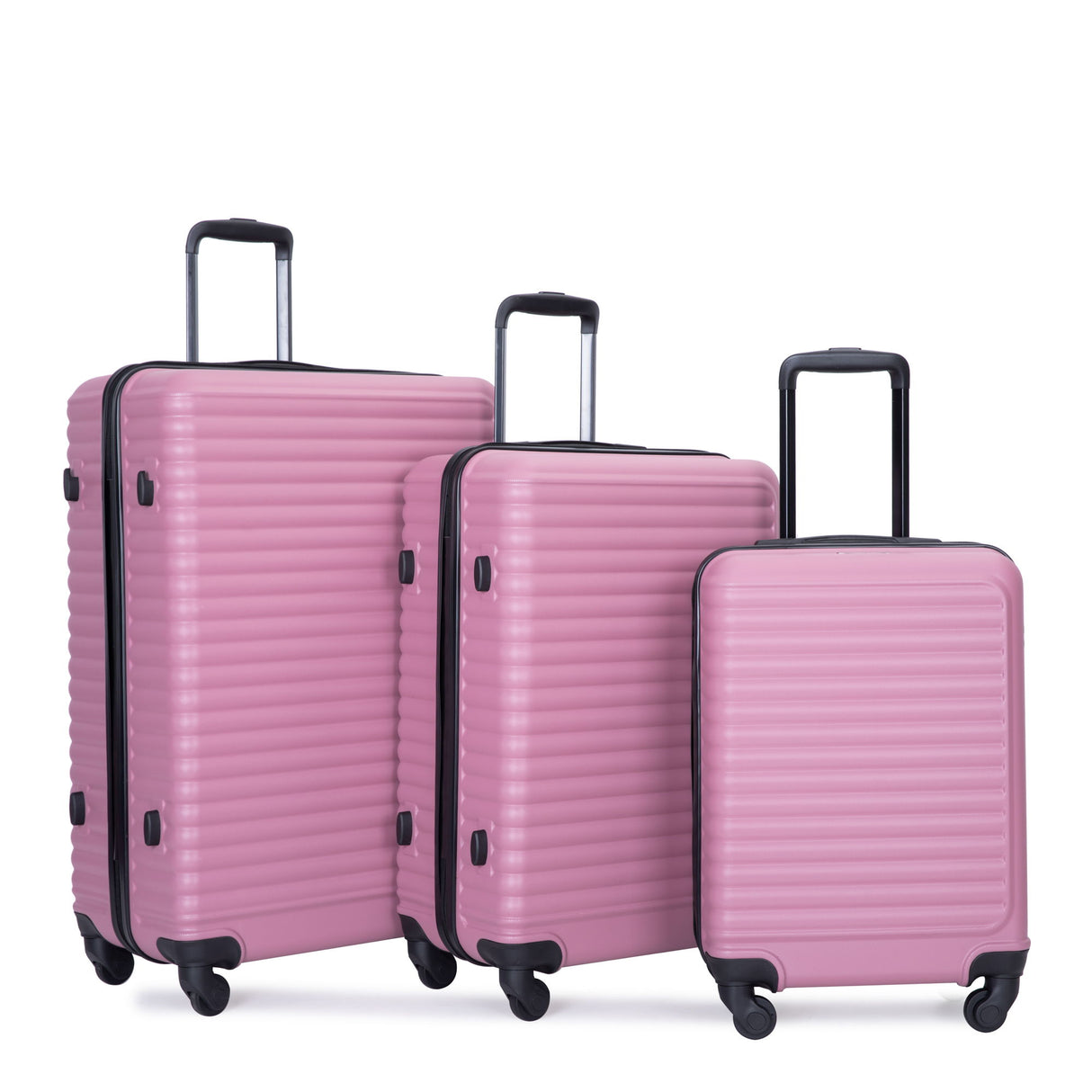 3 Piece Luggage Sets Lightweight Suitcase With Two Hooks, Spinner Wheels, Tsa Lock