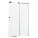 Single Sliding Bypass Shower Door Enclosure With Tempered Glass