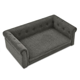 Modern Elegant Rectangle Pet Bed, Durable Elevated Dog Sofa