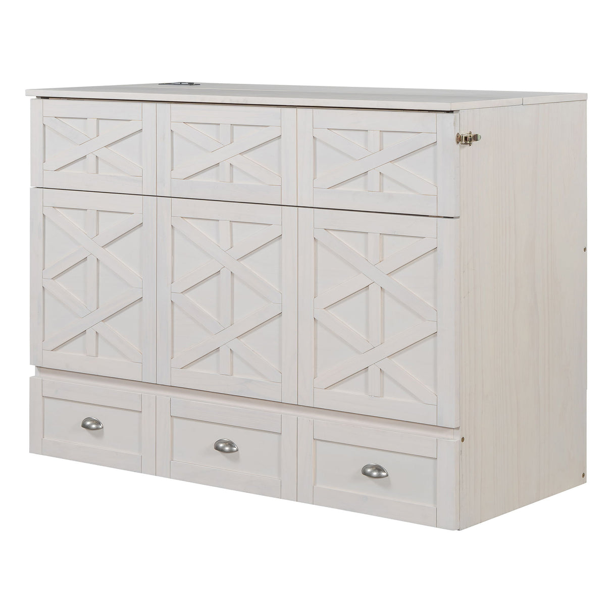 Murphy Bed With Large Drawers And USB Ports