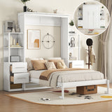 Murphy Wall Bed With Shelves, Drawers And LED Lights
