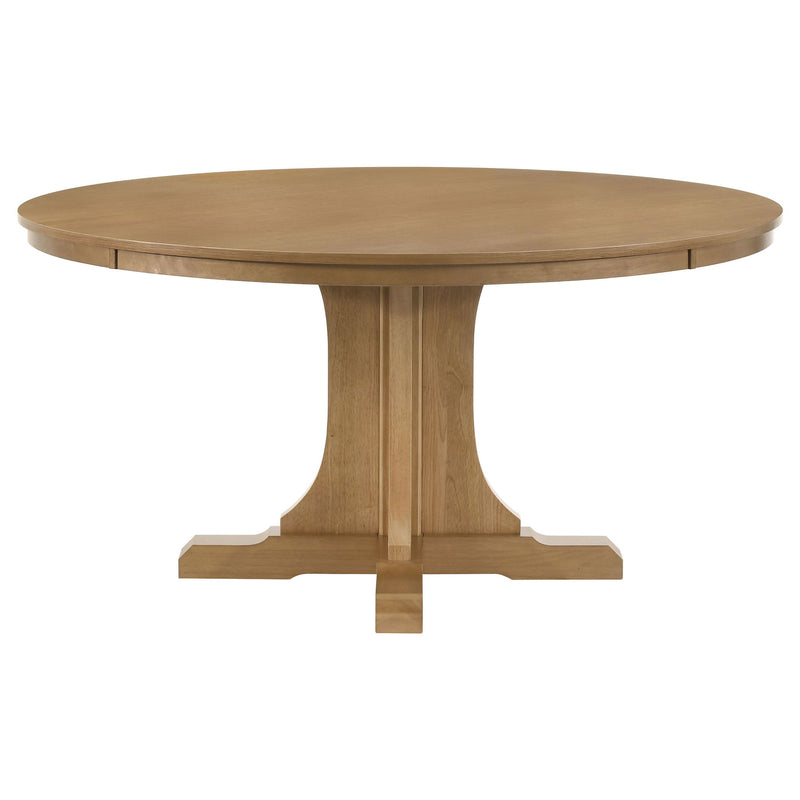Auburn - Round Dining Table - Natural / Light Brown
