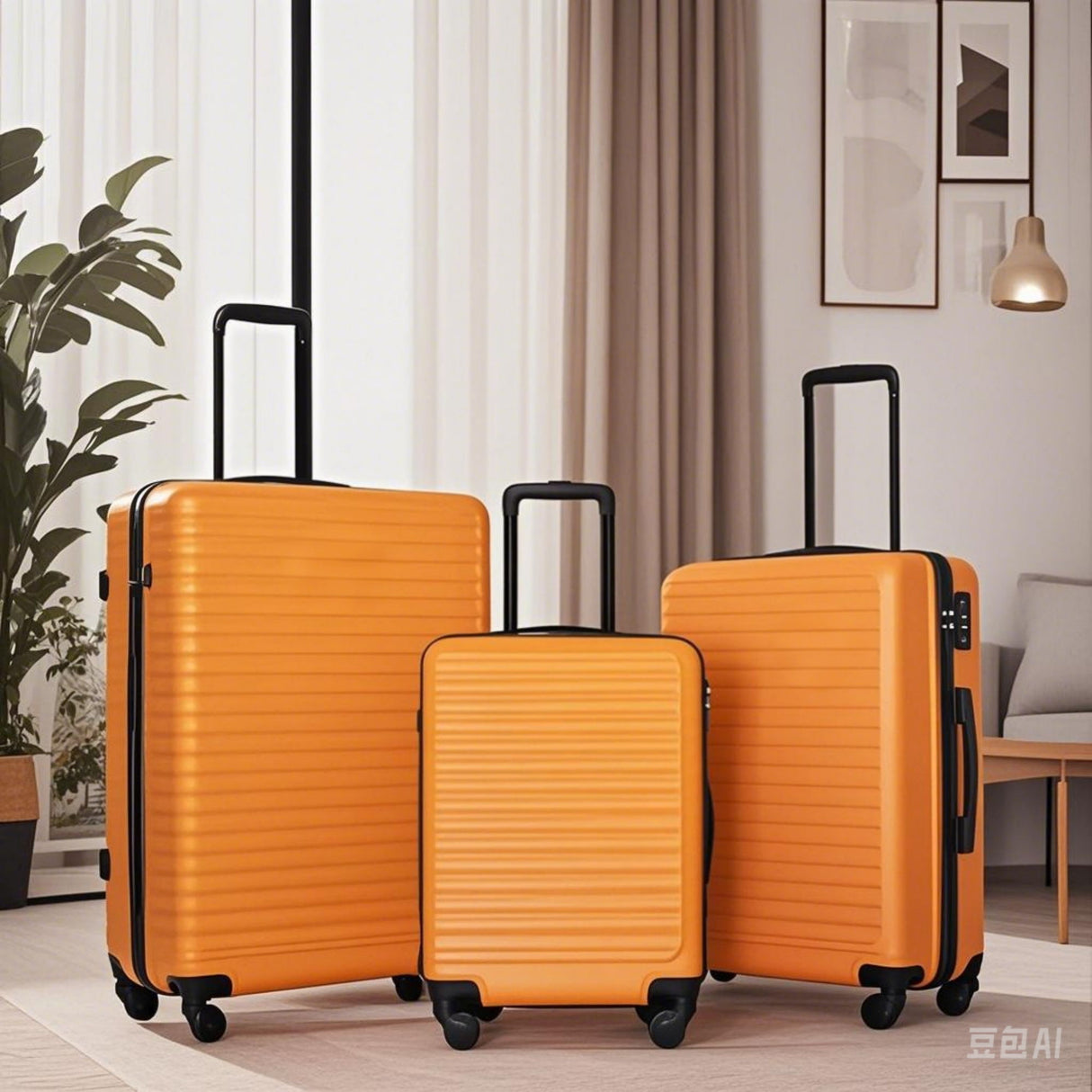 3 Piece Luggage Sets Lightweight Suitcase With Two Hooks, Spinner Wheels, Tsa Lock