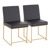 Fuji - Contemporary Stylish Frame, High Back Dining Chair (Set of 2)