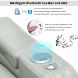 Power Recliner Theater Chair With Cooling Cup Holder, Bluetooth Speaker, LED Lights, USB Ports