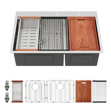 Topmount, Drop In Double Bowl Kitchen Sink