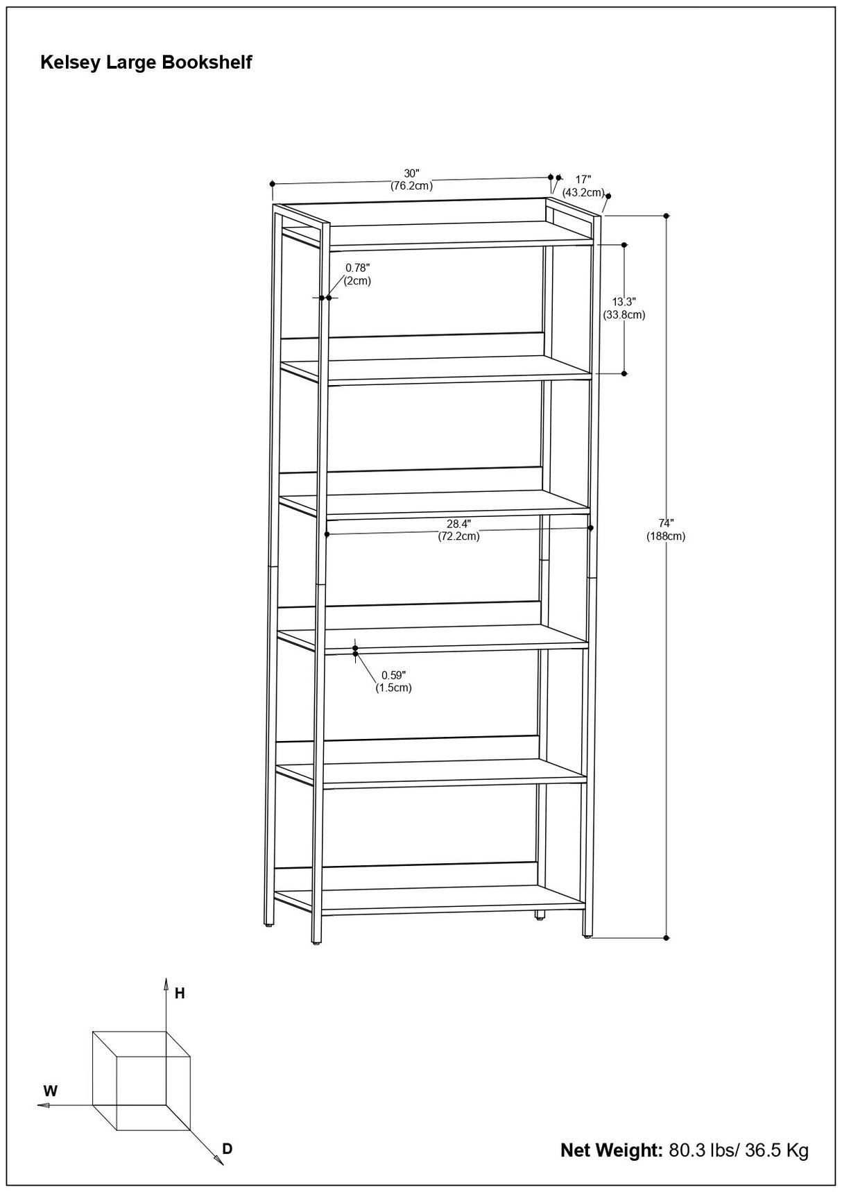 Kelsey - Large Bookshelf - Natural