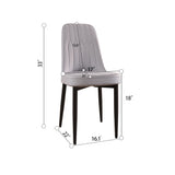 Modern Dining Chair With Cushions And Metal Legs