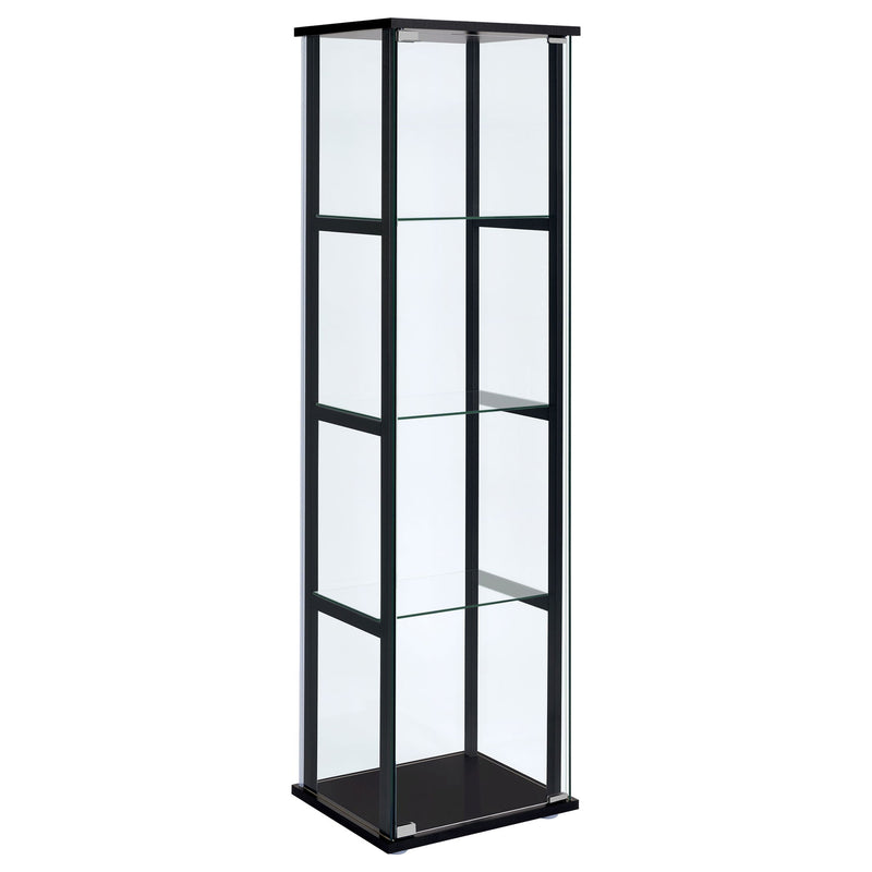 Serena - 4 Shelf Curio Cabinet - Black