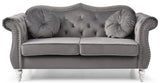 Stylish Flared Arm Loveseat