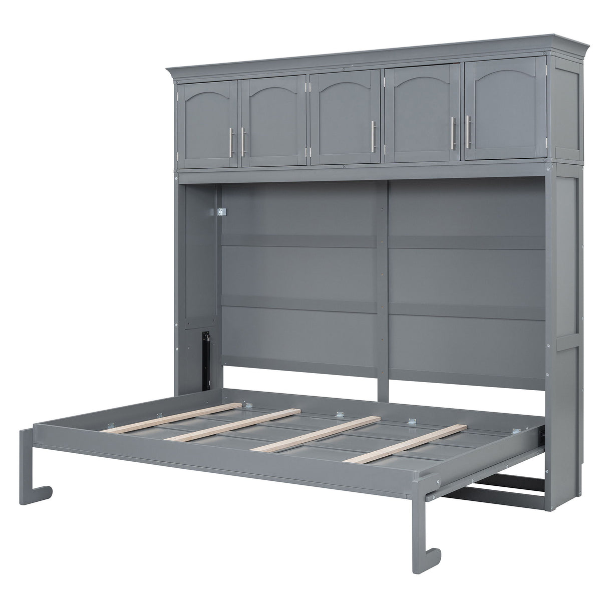 Murphy Modern Bed With Top Cabinets For Space Saving And Comfort