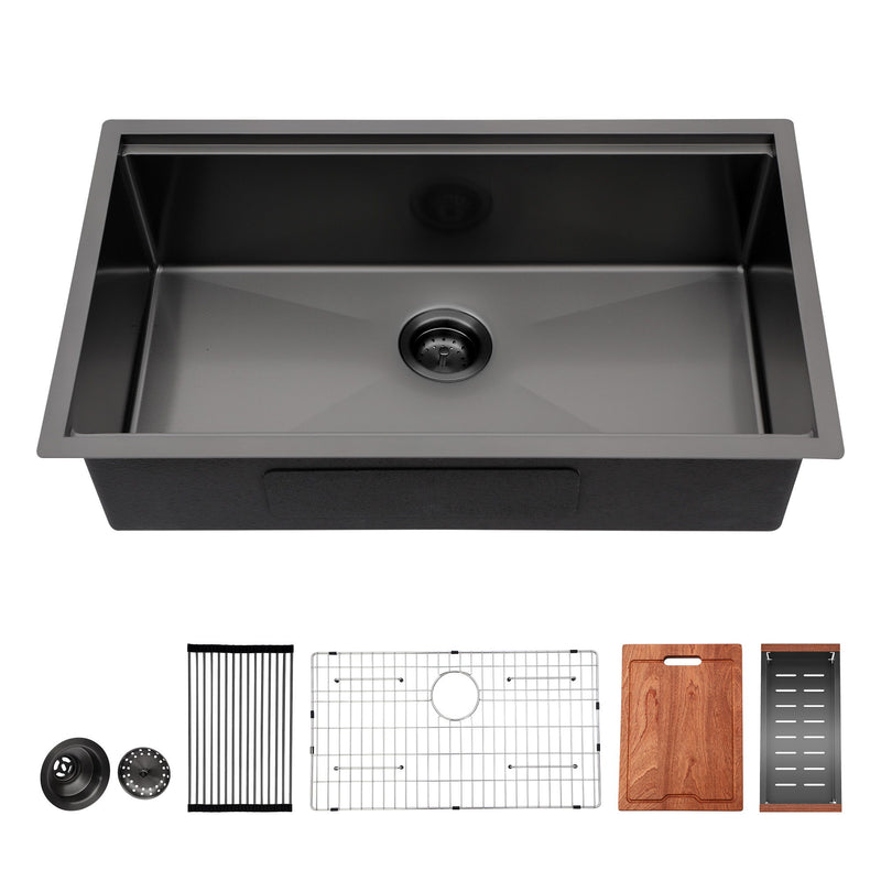 Workstation Kitchen Sink, Single Bowl Undermount