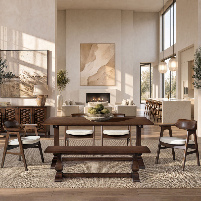 Whitmore - Trestle Dining Table - Dark Brown