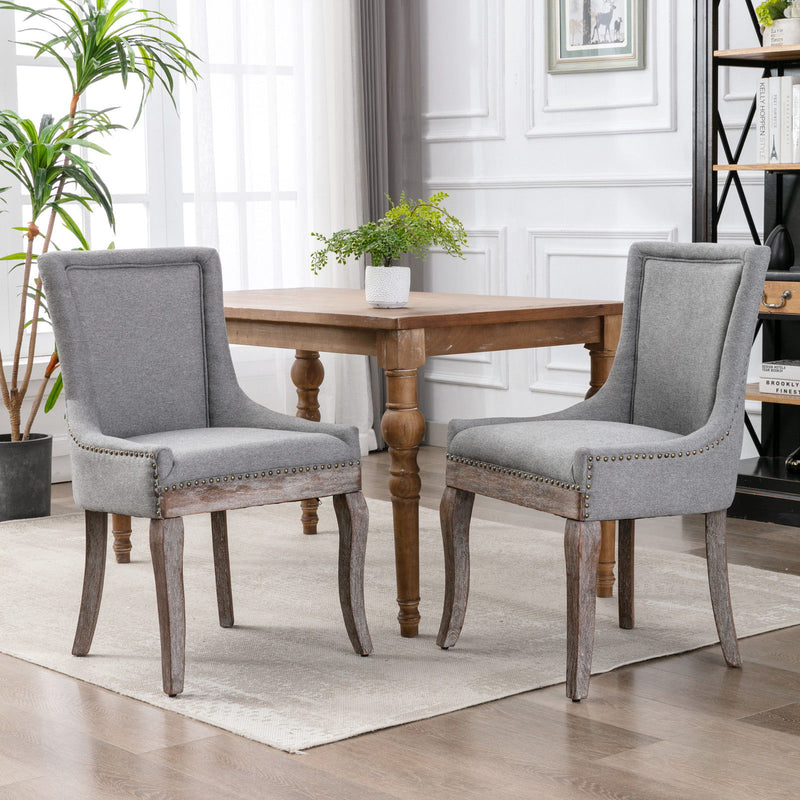 Ultra - Side Dining Chair, Nail Head (Set of 2)