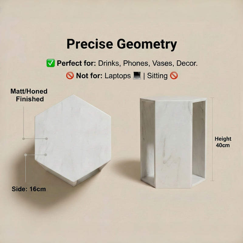 Modern Minimalist Hexagon Side Table