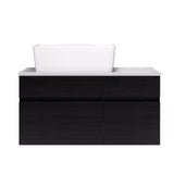 Floating Bathroom Vanity With Sink For Small Bathroom - White / Black