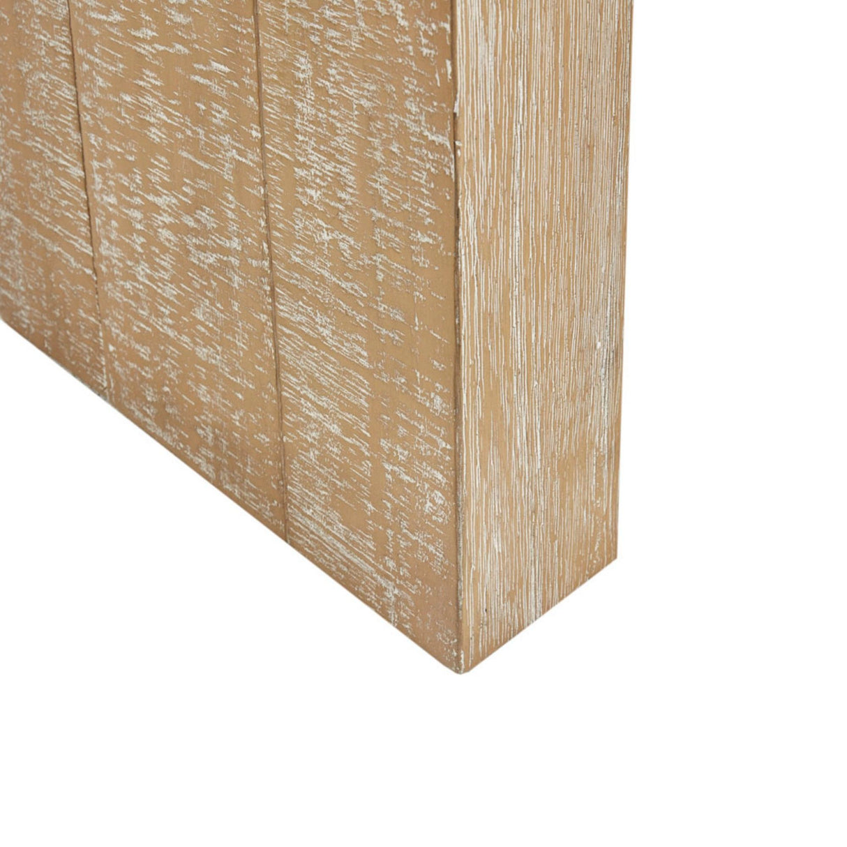 Modern Solid Wood Console Table With Distressed - Reclaimed Wheat