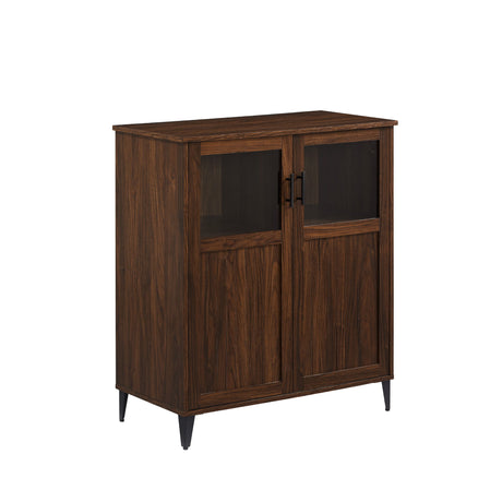 Modern Grooved Door Accent Cabinet