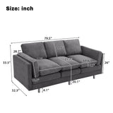 3 Seater Sofa With Dual Layer Seat Cushions