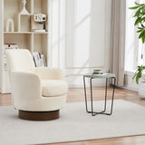 Swivel Accent Chairs Armchair With Stainless Steel Base