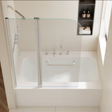 Shower Doors For Bathtub With Tempered Glass
