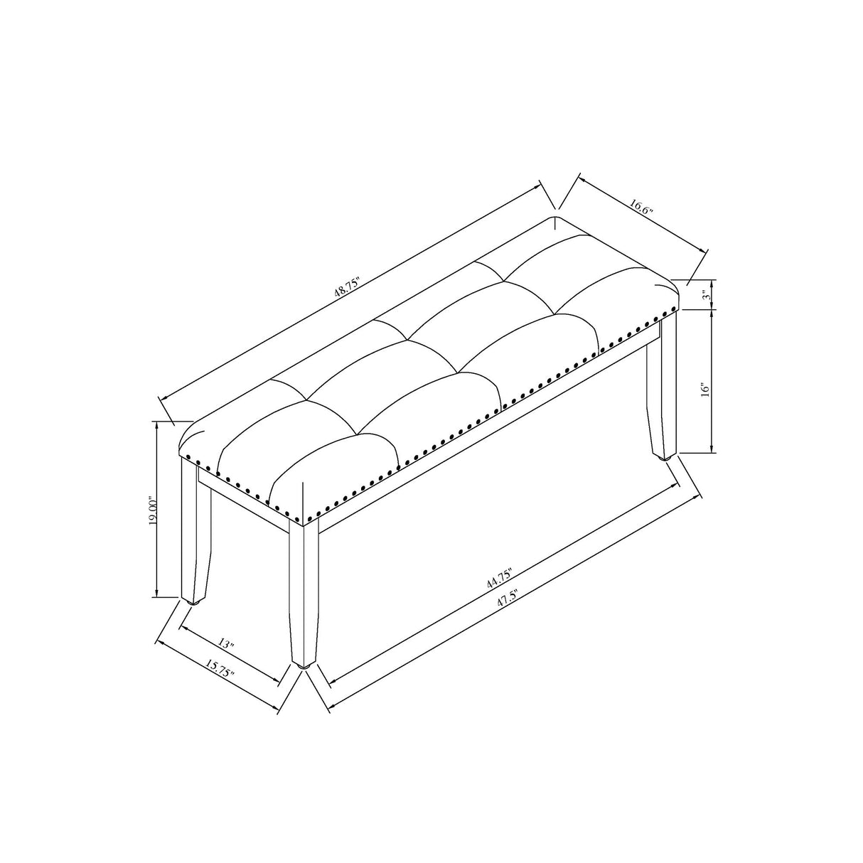 Oceanic - Dining Bench - Grey