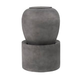 Heavy Outdoor Cement Fountain Antique, Cute Unique Urn Design Water Feature For Home Garden