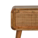 Mini Woven Nightstand - Oak