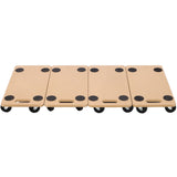 Furniture Moving Dolly, Heavy Duty Wood Rolling Mover With Wheels For Piano Couch Fridge Heavy Items, Securely Holds 500 Lbs (Set of 4) - Natural