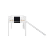 Loft Bed With Slide, Stair And Chalkboard