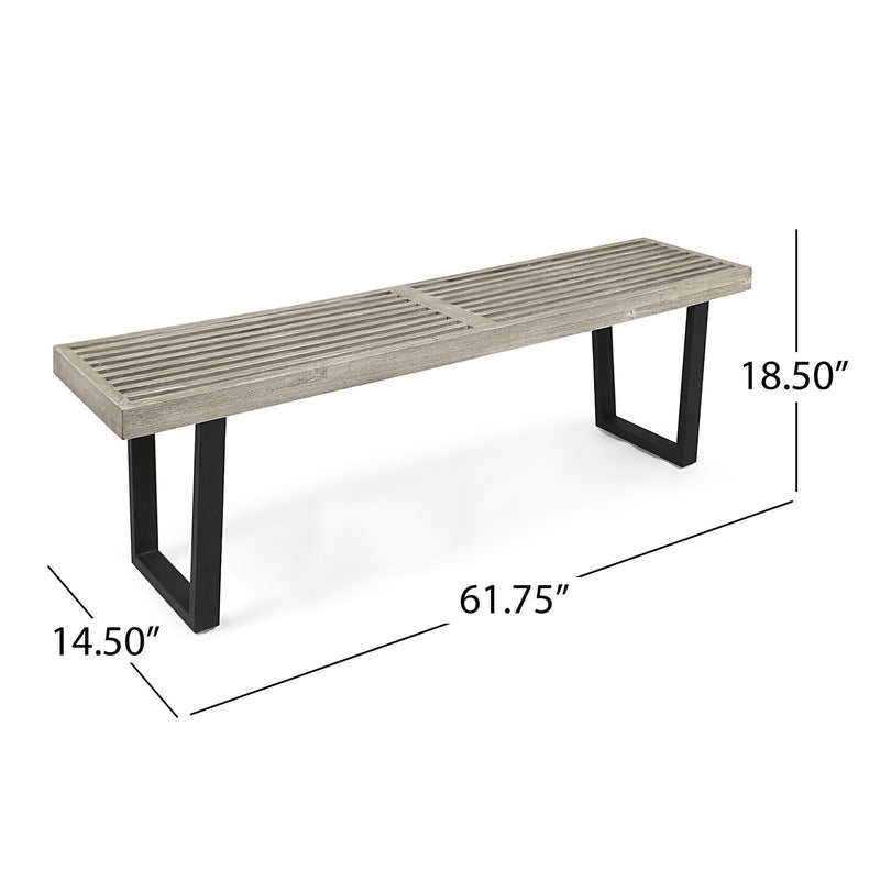 Intrinsic - Outdoor Dining Bench With Slat Top