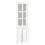 Retro Style Hutch Cabinet With Glass Door, China Cabinet For Home
