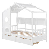 Modern Design House Bed With Storage Shelf
