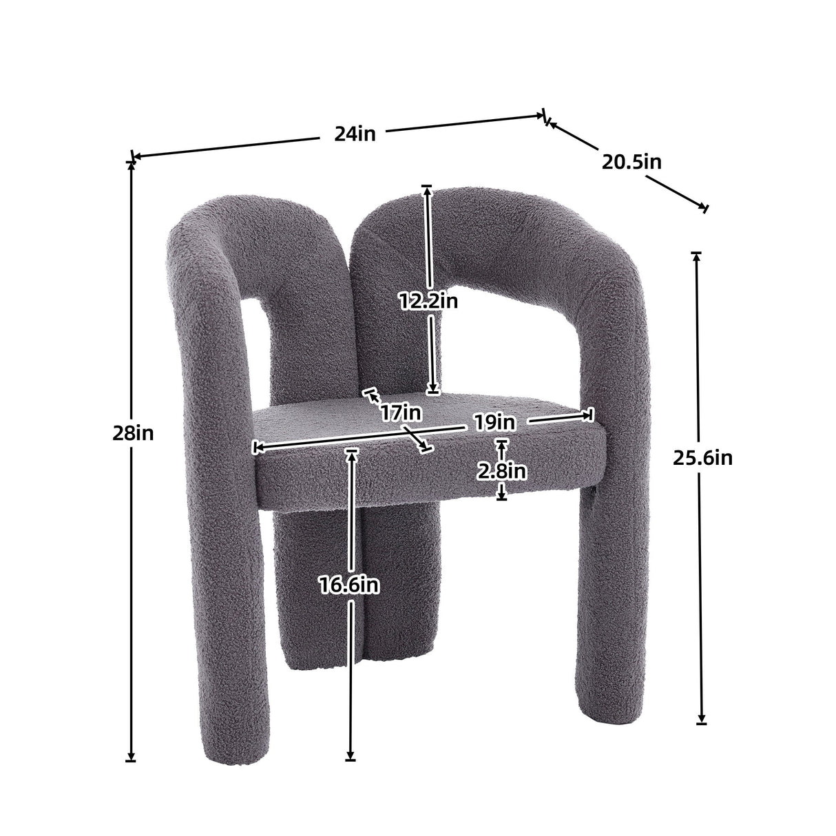 Coolmore Contemporary Designed Accent / Dining Chair With Armrests