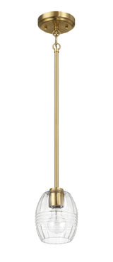 Vista - Single Pendant Chain Hanging Light - Clear / Gold