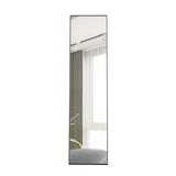Solid Wood Frame Minimalist Mirror, Bathroom Bedroom Wall Mirror. Enhance Modern Interior Design - Gray / Transparent