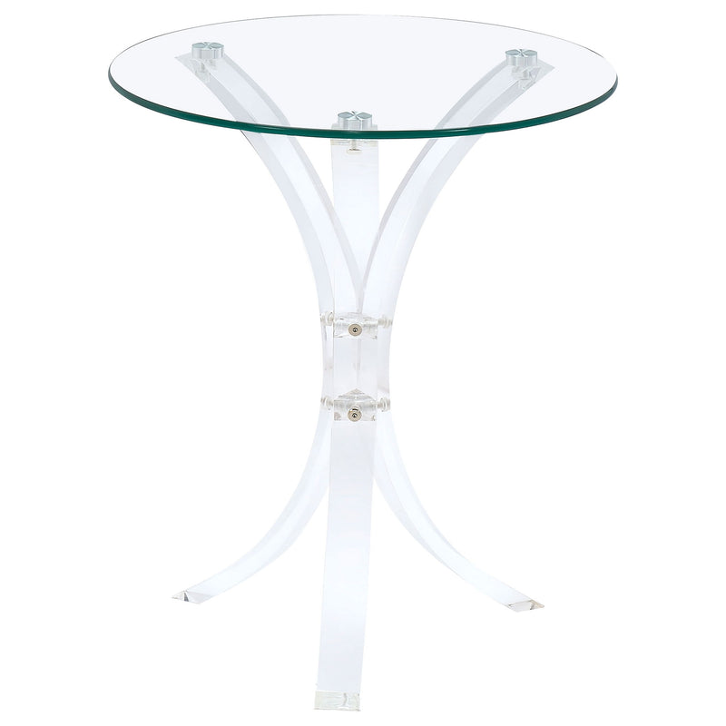 Bailey - Round Top Side Table - Clear